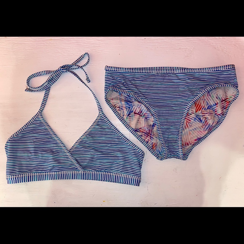 Athleta Girl Reversable Bikini Set